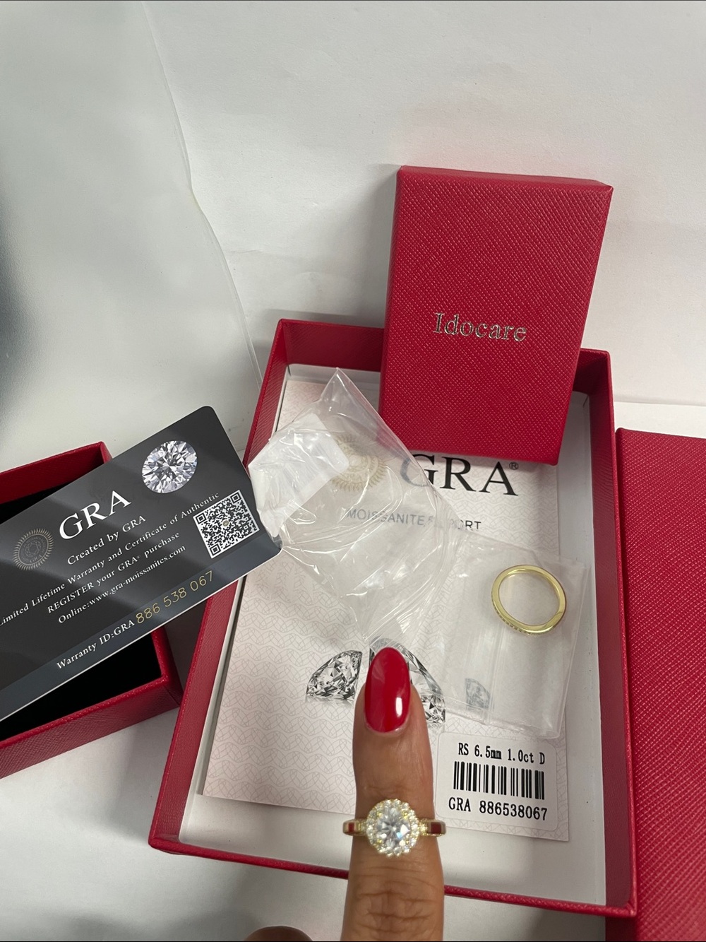 Gold Halo Ring with Clear Center Stone - Gold
